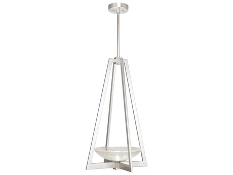 Fine Art Handcrafted Lighting Delphi 2-Light Silver Glass LED Bowl Pendant