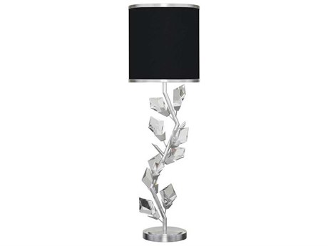 Fine Art Handcrafted Lighting Foret Silver Leaf Crystal LED Buffet Lamp