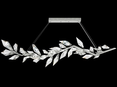 Fine Art Handcrafted Lighting Foret 8-Light Silver Crystal Island Pendant