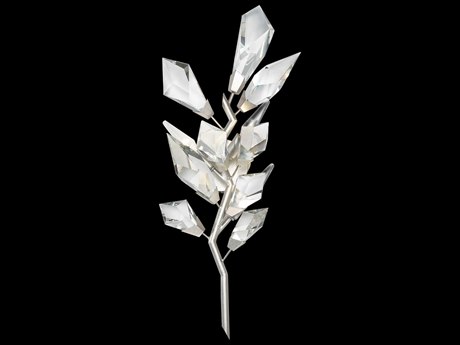 Fine Art Handcrafted Lighting Foret 3-Light Silver Crystal Wall Sconce