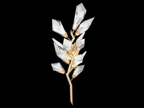 Fine Art Handcrafted Lighting Foret 3-Light Gold Crystal Wall Sconce