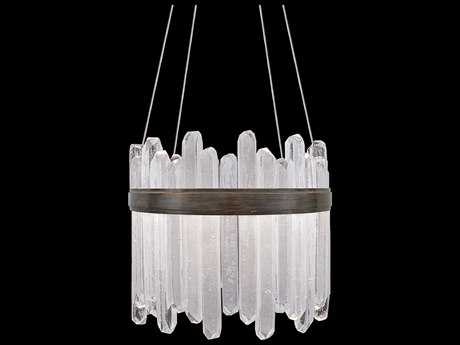 Fine Art Handcrafted Lighting Lior 24-Light Patinated Bronze Glass LED Pendant