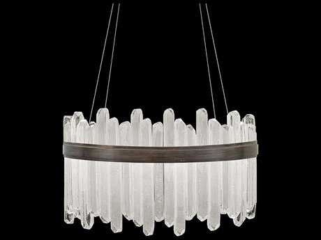 Fine Art Handcrafted Lighting Lior 40-Light Patinated Bronze Glass LED Pendant