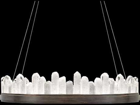 Fine Art Handcrafted Lighting Lior 20-Light Patinated Bronze Glass LED Pendant
