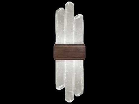 Fine Art Handcrafted Lighting Lior 2-Light Patinated Bronze Glass LED Wall Sconce