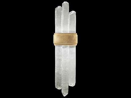 Fine Art Handcrafted Lighting Lior 2-Light Gold Leaf Glass LED Wall Sconce