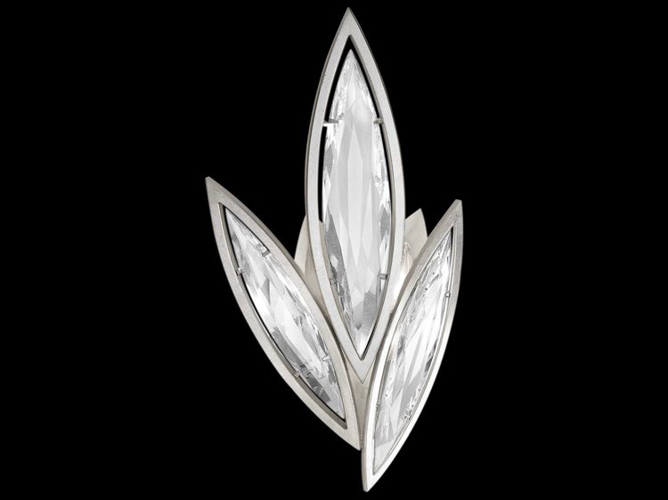 Fine Art Handcrafted Lighting Marquise Silver Crystal Wall Sconce