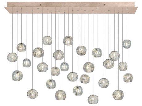 Fine Art Handcrafted Lighting Natural Inspirations 28-Light Gold Glass LED Island Pendant