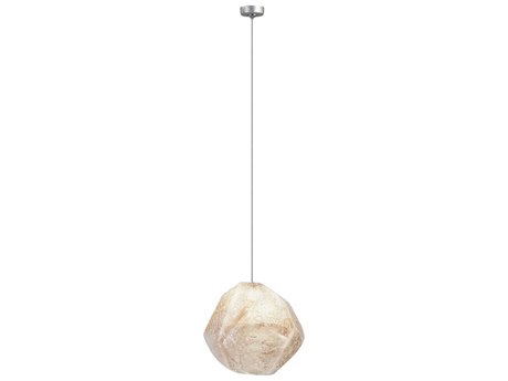 Fine Art Handcrafted Lighting Natural Inspirations 1-Light Silver Glass LED Mini Pendant