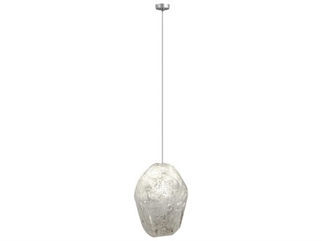 Fine Art Handcrafted Lighting Natural Inspirations 1-Light Silver Glass LED Mini Pendant