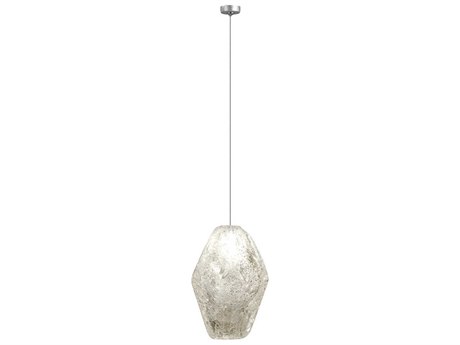 Fine Art Handcrafted Lighting Natural Inspirations 1-Light Silver Glass LED Mini Pendant