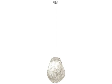 Fine Art Handcrafted Lighting Natural Inspirations 1-Light Silver Glass LED Mini Pendant