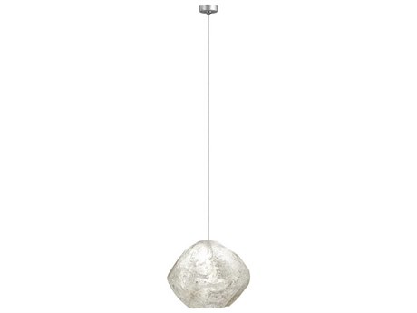 Fine Art Handcrafted Lighting Natural Inspirations 1-Light Silver Glass LED Mini Pendant