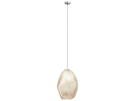 Fine Art Handcrafted Lighting Natural Inspirations 1-Light Silver Glass LED Mini Pendant