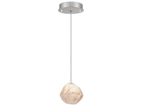 Fine Art Handcrafted Lighting Natural Inspirations 1-Light Silver Glass LED Mini Pendant