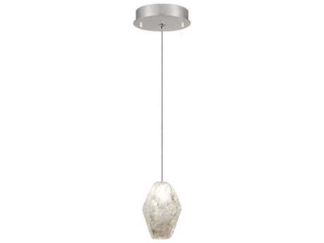 Fine Art Handcrafted Lighting Natural Inspirations 1-Light Silver Glass LED Mini Pendant