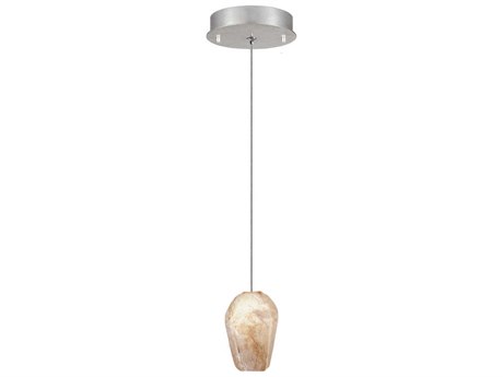 Fine Art Handcrafted Lighting Natural Inspirations 1-Light Silver Glass LED Mini Pendant