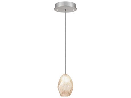 Fine Art Handcrafted Lighting Natural Inspirations 1-Light Silver Glass LED Mini Pendant