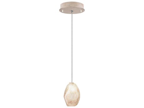 Fine Art Handcrafted Lighting Natural Inspirations 1-Light Gold Glass LED Mini Pendant