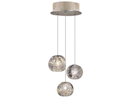 Fine Art Handcrafted Lighting Natural Inspirations 3-Light Gold Glass LED Mini Pendant