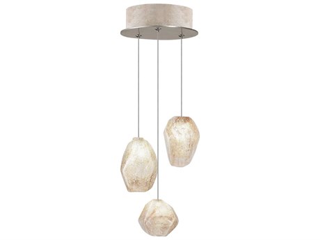 Fine Art Handcrafted Lighting Natural Inspirations 3-Light Gold Glass LED Mini Pendant
