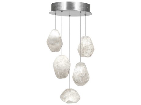 Fine Art Handcrafted Lighting Natural Inspirations 5-Light Silver Glass LED Mini Pendant