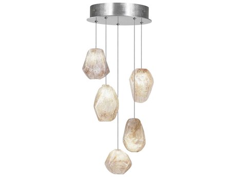 Fine Art Handcrafted Lighting Natural Inspirations 5-Light Silver Glass LED Mini Pendant