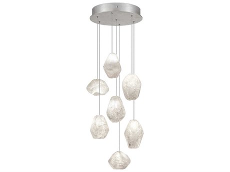Fine Art Handcrafted Lighting Natural Inspirations 7-Light Silver LED Pendant