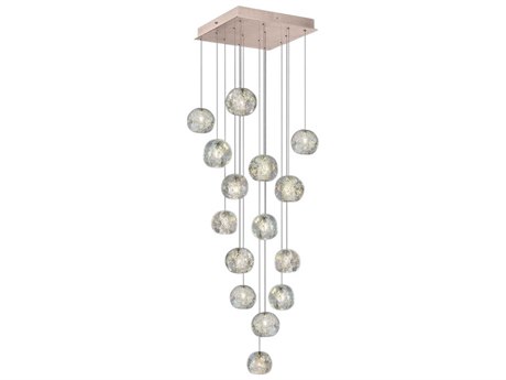 Fine Art Handcrafted Lighting Natural Inspirations 15-Light Gold Glass LED Pendant