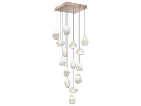 Fine Art Handcrafted Lighting Natural Inspirations 15-Light Gold Glass LED Pendant