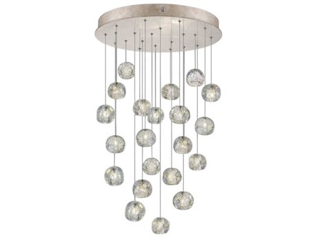 Fine Art Handcrafted Lighting Natural Inspirations 22-Light Gold Glass LED Pendant