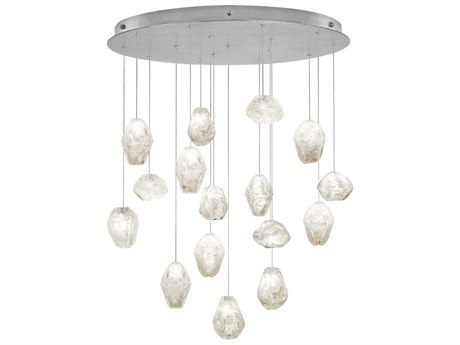 Fine Art Handcrafted Lighting Natural Inspirations 16-Light Silver Glass LED Pendant