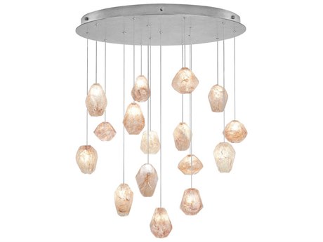 Fine Art Handcrafted Lighting Natural Inspirations 16-Light Silver Glass LED Pendant