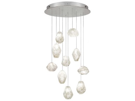 Fine Art Handcrafted Lighting Natural Inspirations 10-Light Silver Glass LED Pendant
