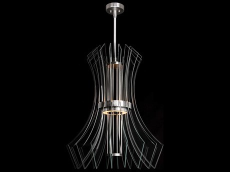 Fine Art Handcrafted Lighting Newton 3-Light Silver Crystal LED Round Pendant