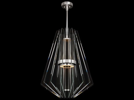 Fine Art Handcrafted Lighting Newton 3-Light Silver Crystal LED Round Pendant
