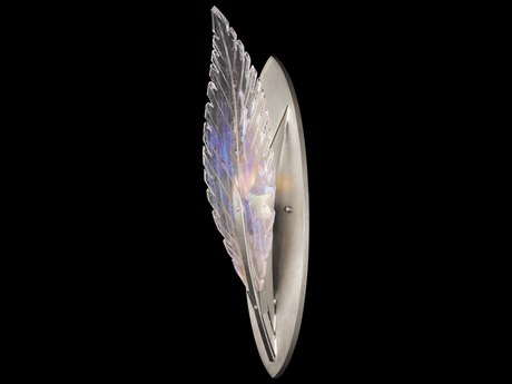 Fine Art Handcrafted Lighting Plume 1-Light Silver Crystal Glass Wall Sconce