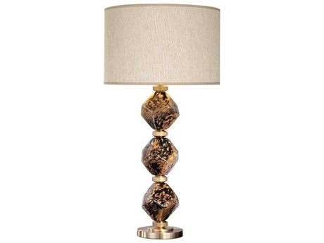 Fine Art Handcrafted Lighting Natural Inspirations Ebony Black Gold LED Buffet Lamp
