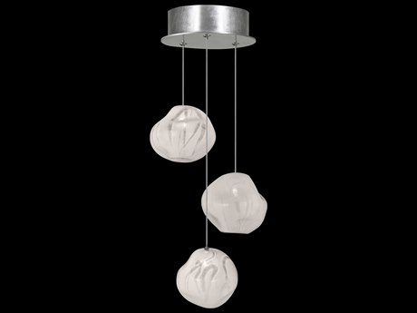 Fine Art Handcrafted Lighting Vesta 3-Light Silver Glass LED Globe Mini Pendant