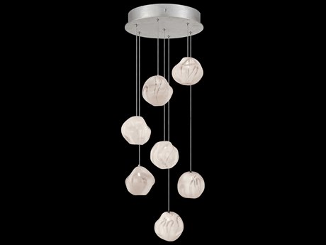 Fine Art Handcrafted Lighting Vesta 7-Light Silver Glass LED Globe Pendant
