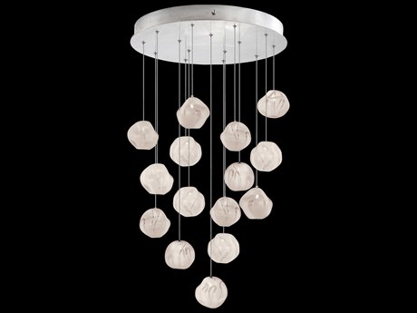 Fine Art Handcrafted Lighting Vesta 15-Light Silver Glass LED Globe Pendant