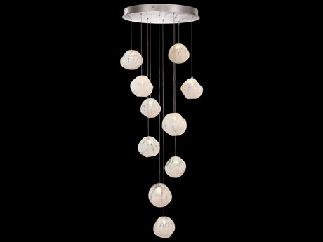 Fine Art Handcrafted Lighting Vesta 10-Light Silver Glass LED Globe Pendant