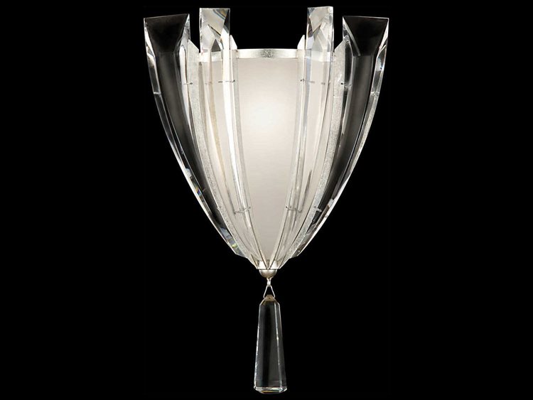 Fine Art Handcrafted Lighting Vol De Cristal Silver Crystal Wall Sconce
