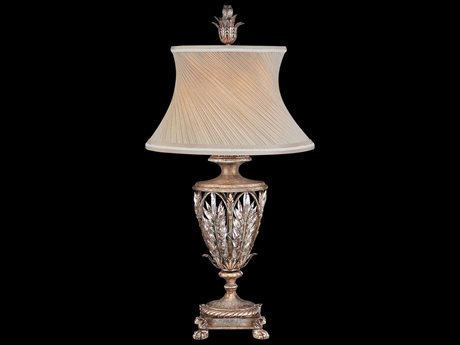 Fine Art Handcrafted Lighting Winter Palace Silver Crystal Table Lamp