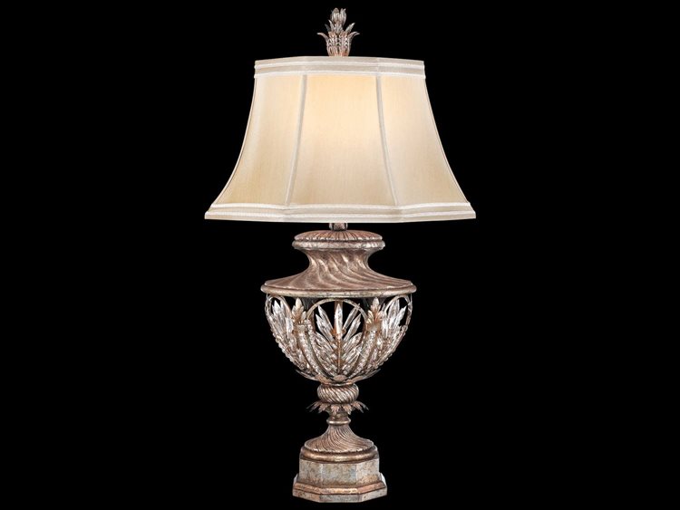 Fine Art Handcrafted Lighting Winter Palace Silver Crystal Table Lamp