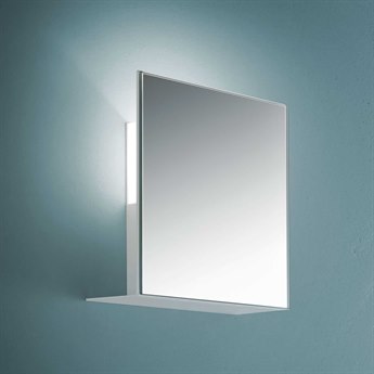 Fontana Arte Corrubedo 1-Light Mirrored Gray Glass Wall Sconce