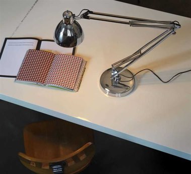 Fontana Arte Naska1 LED Chrome Desk Lamp