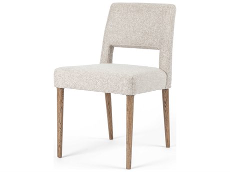 Four Hands Ashford Joseph Solid Wood Beige Upholstered Side Dining Chair