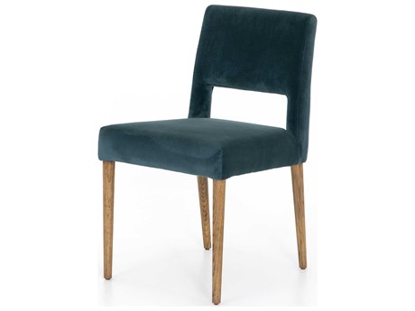 Four Hands Ashford Joseph Solid Wood Blue Side Dining Chair
