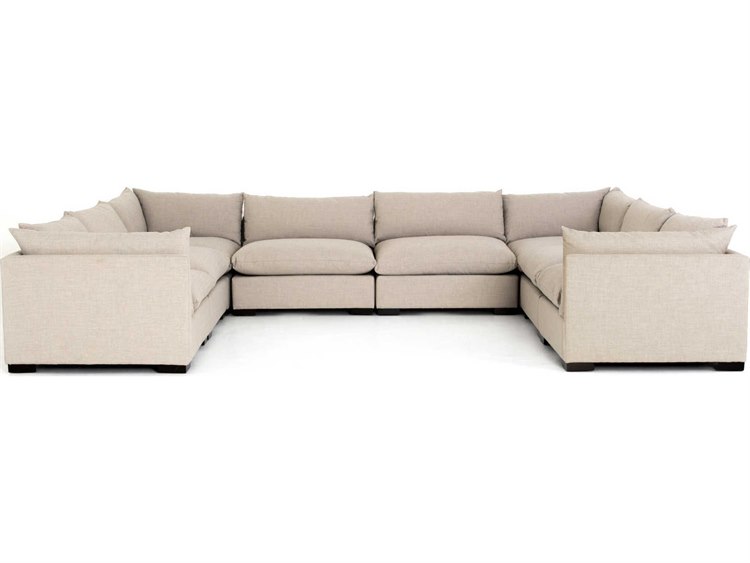 Four Hands Atelier Westwood 8 Piece Beige Upholstered Sectional Sofa